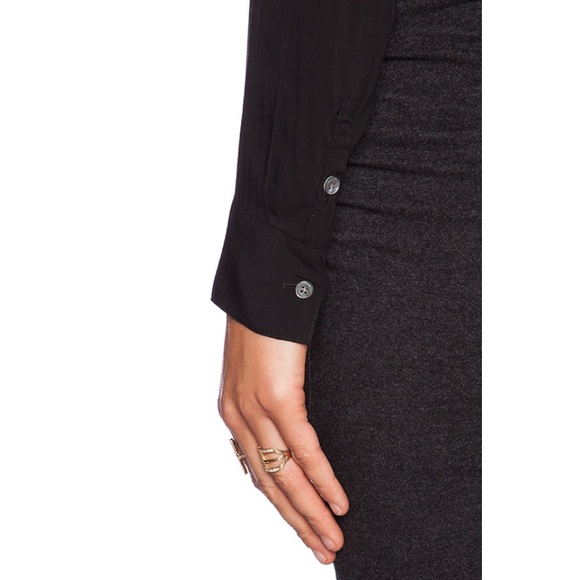 James Perse College Wrap Dress Black GREY Sz Small - Picture 6 of 12